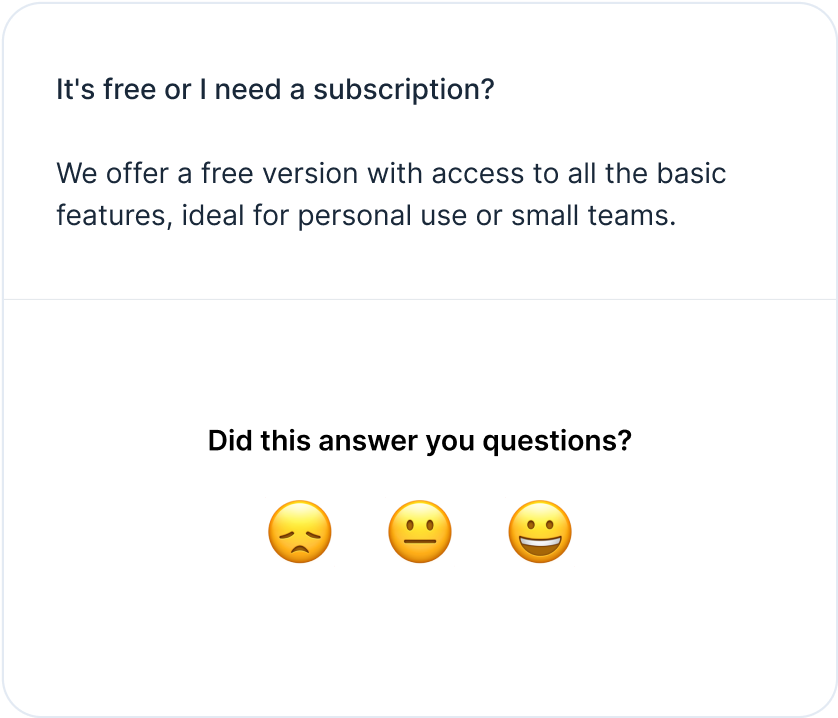 User feedback